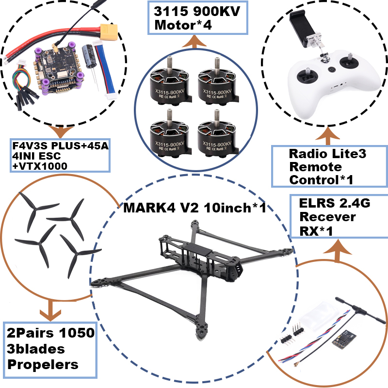 MARK4 V2 10inch F4V3S/F4V3S PL - Radiomaster Ranger 2.4Ghz Elrs Module review and price