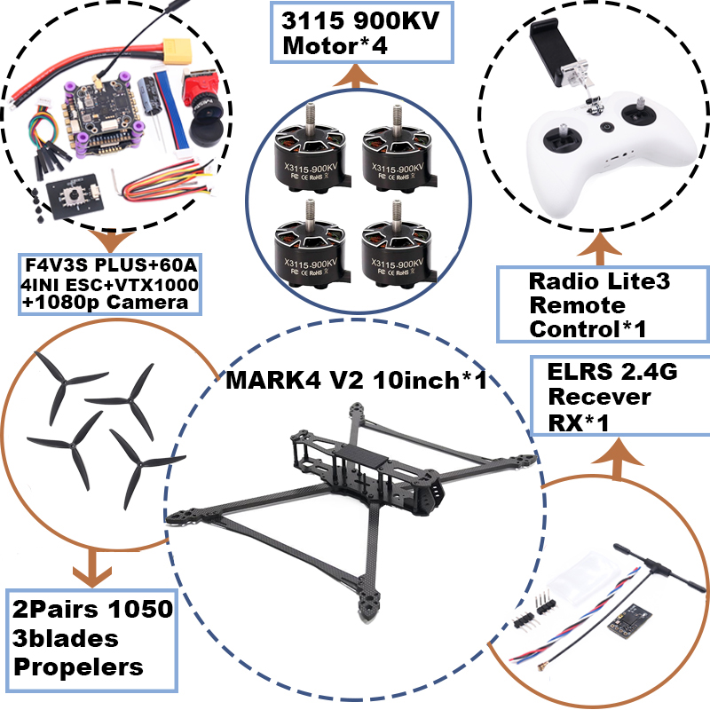 MARK4 V2 10inch F4V3S/F4V3S PL - Radiomaster Ranger 2.4Ghz Elrs Module review and price